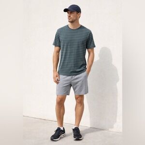 Lululemon Men's Striped Athletic T-Shirt Size Large‎